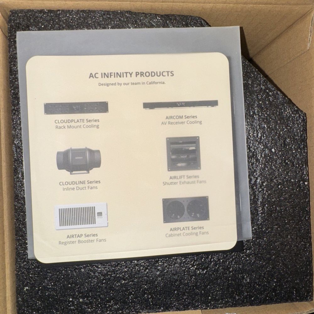 RAXIAL S6, Inline Booster Duct Fan with Speed Controller, 6-Inch – a box with a camera and a box with a camera
