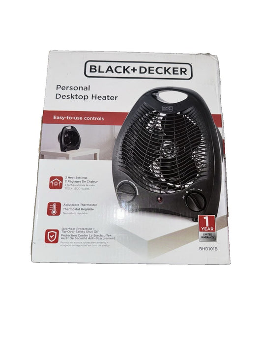 Black+Decker Bhd101b 1500-Watt Personal Desktop Heater 8.4 Inches X 5.2 Inches X – blacker portable desk fan