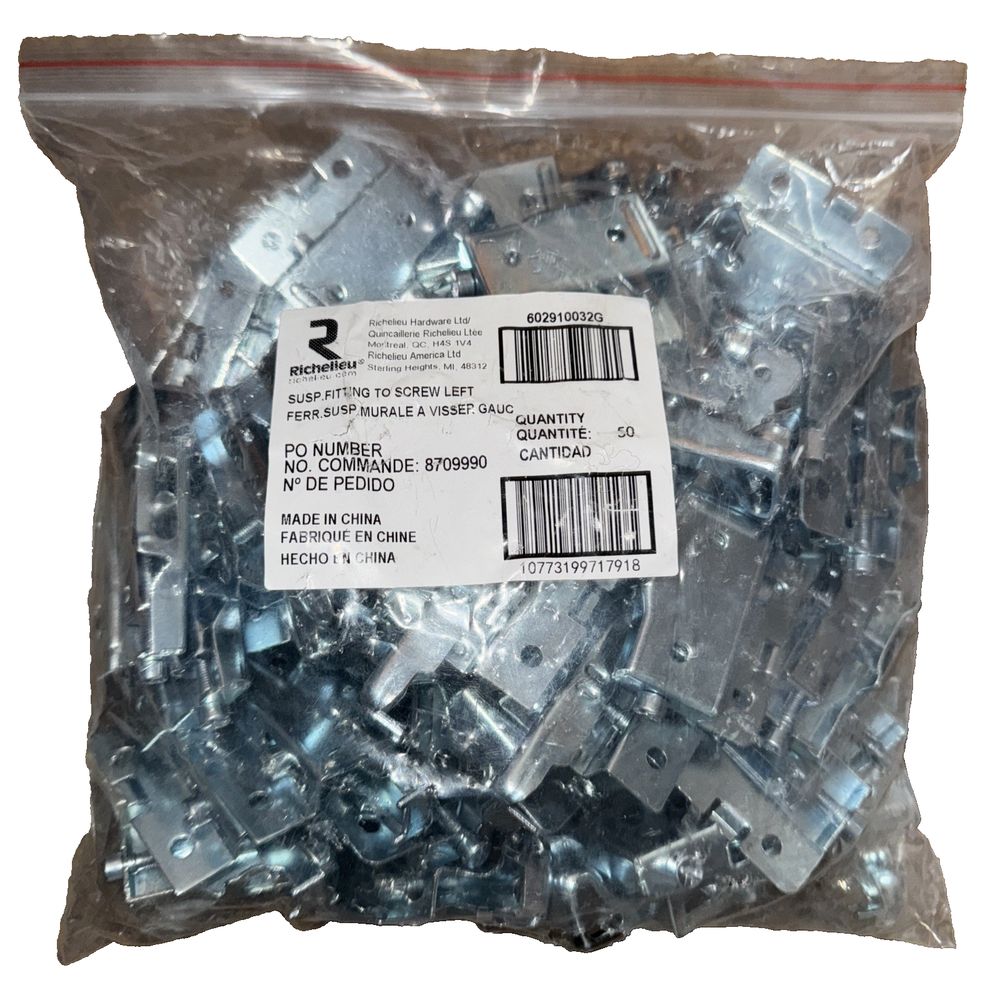Richelieu 602910032G Susp. Fitting to Screw Left Ferr 50 Pack – a bag of screws