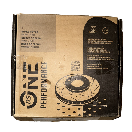 DS-One | Coated Slotted & Drilled Disc Brake Rotor - Front - DS1-980738