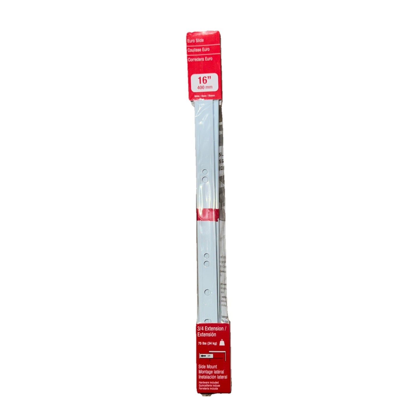 Richelieu Euro Slide 16" 400mm 3/4 extension side Mount Drawer  TU10230400