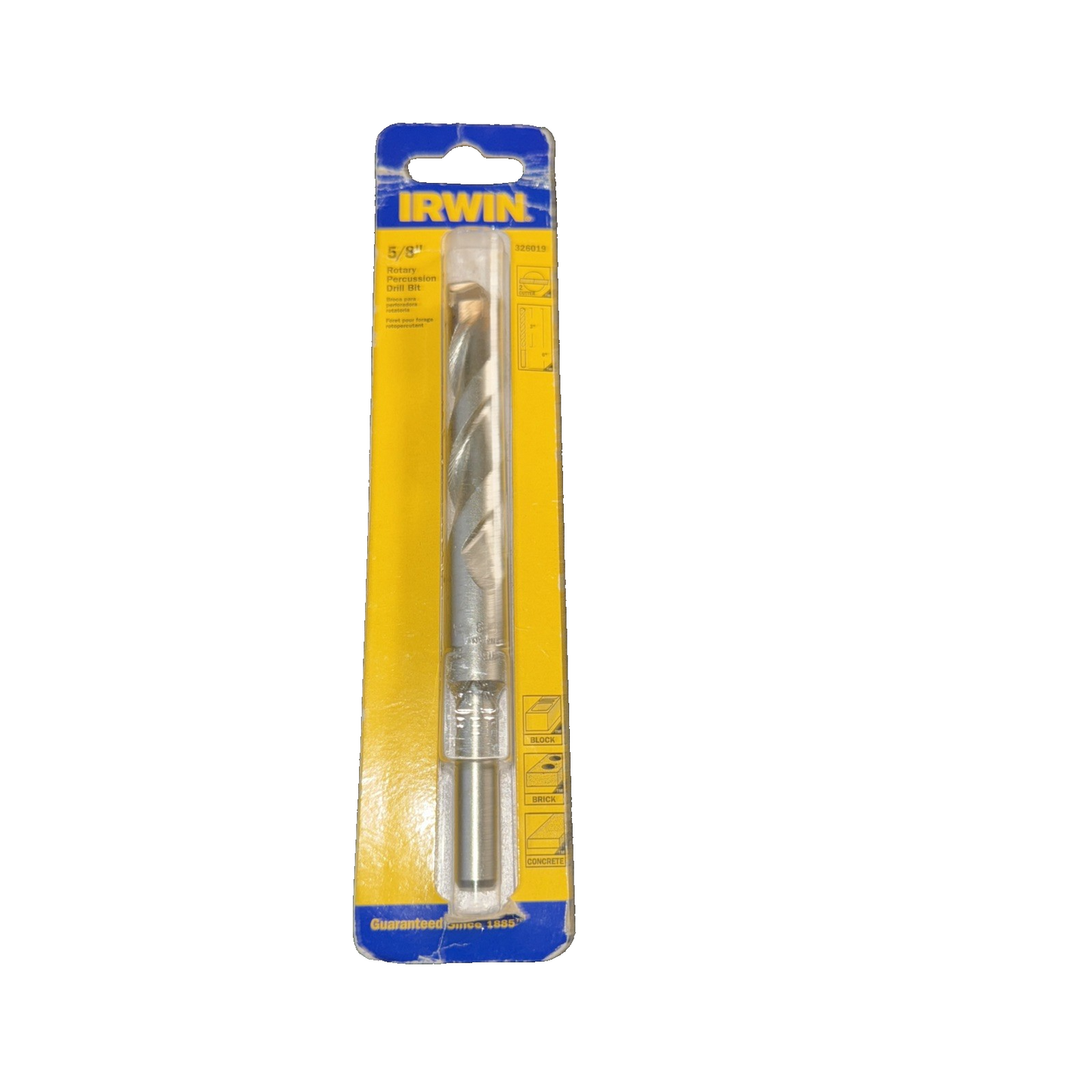 Irwin 326019 5/8" X 6" Straight Shank Masonry Bit