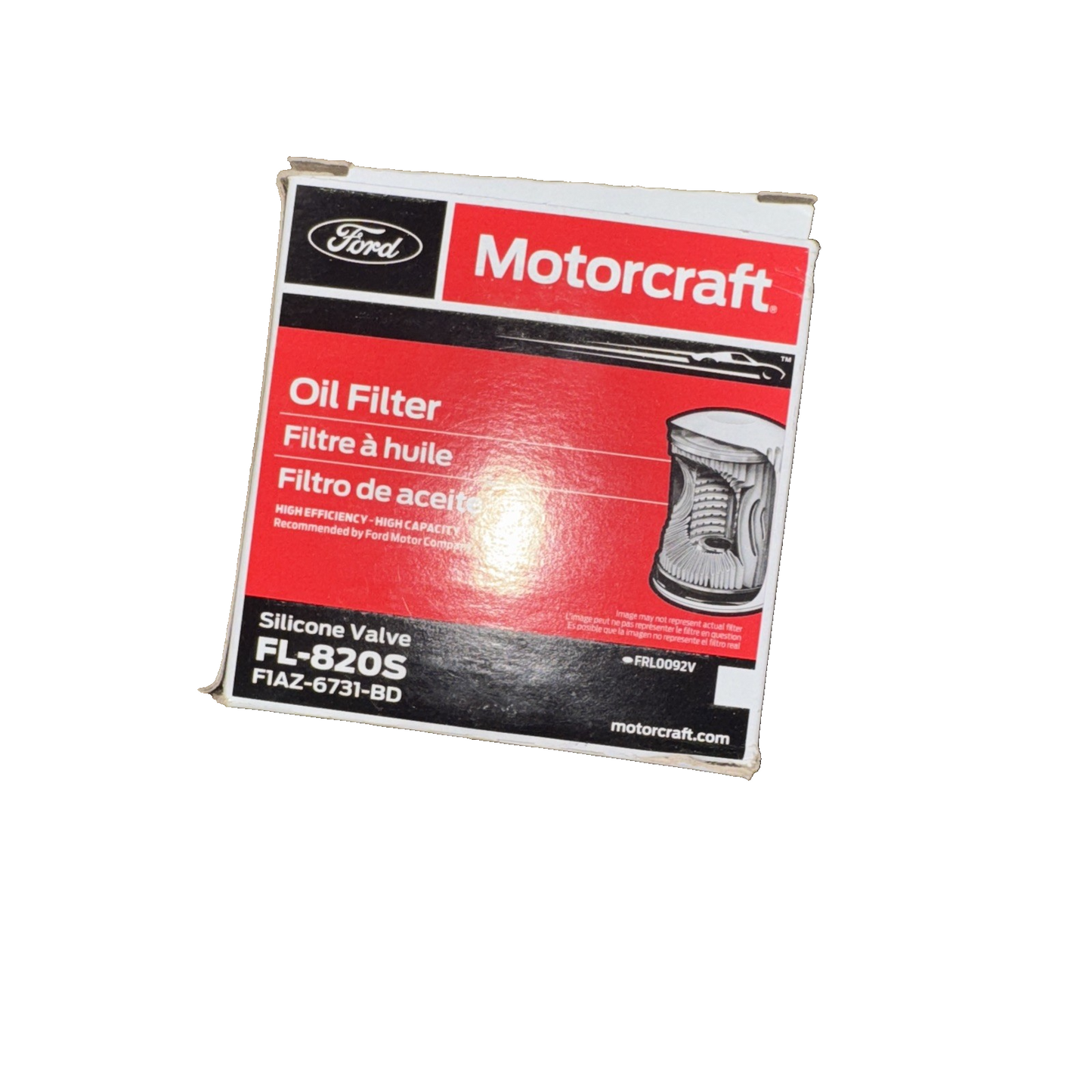 Motorcraft FL820S Silicone Valve Oil Filter