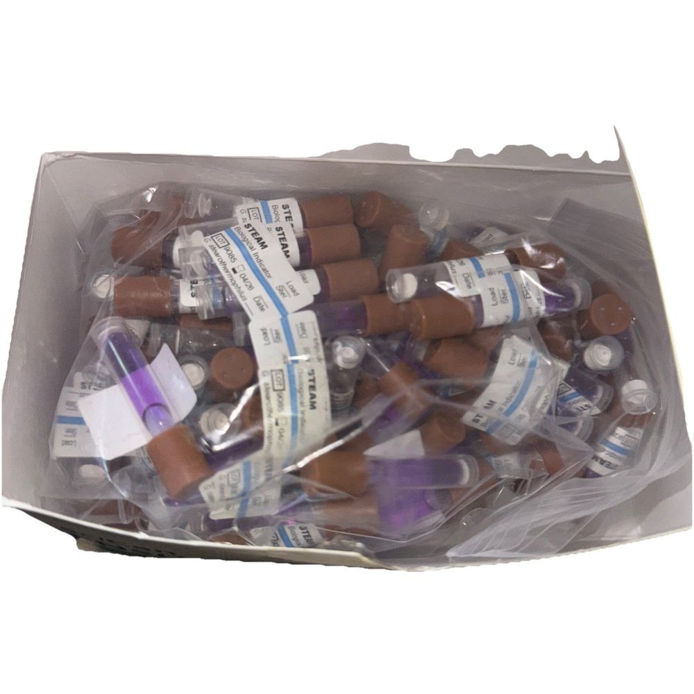 Scican Ensure Biological Indicators 100/box EXP 2026-04-30 – a bag of chocolates with a white background