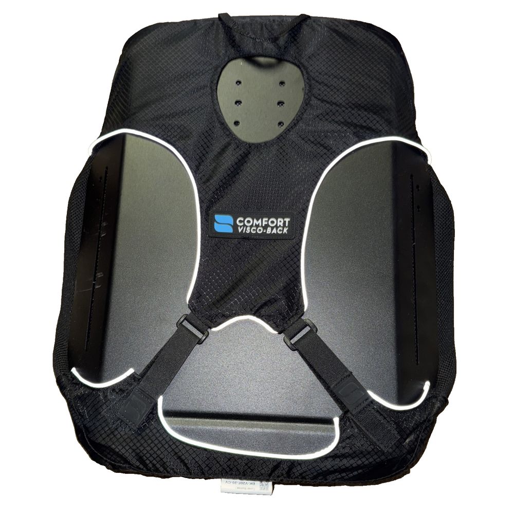 comfort visco back 19" Width 21" Height – a backpack with a laptop on it