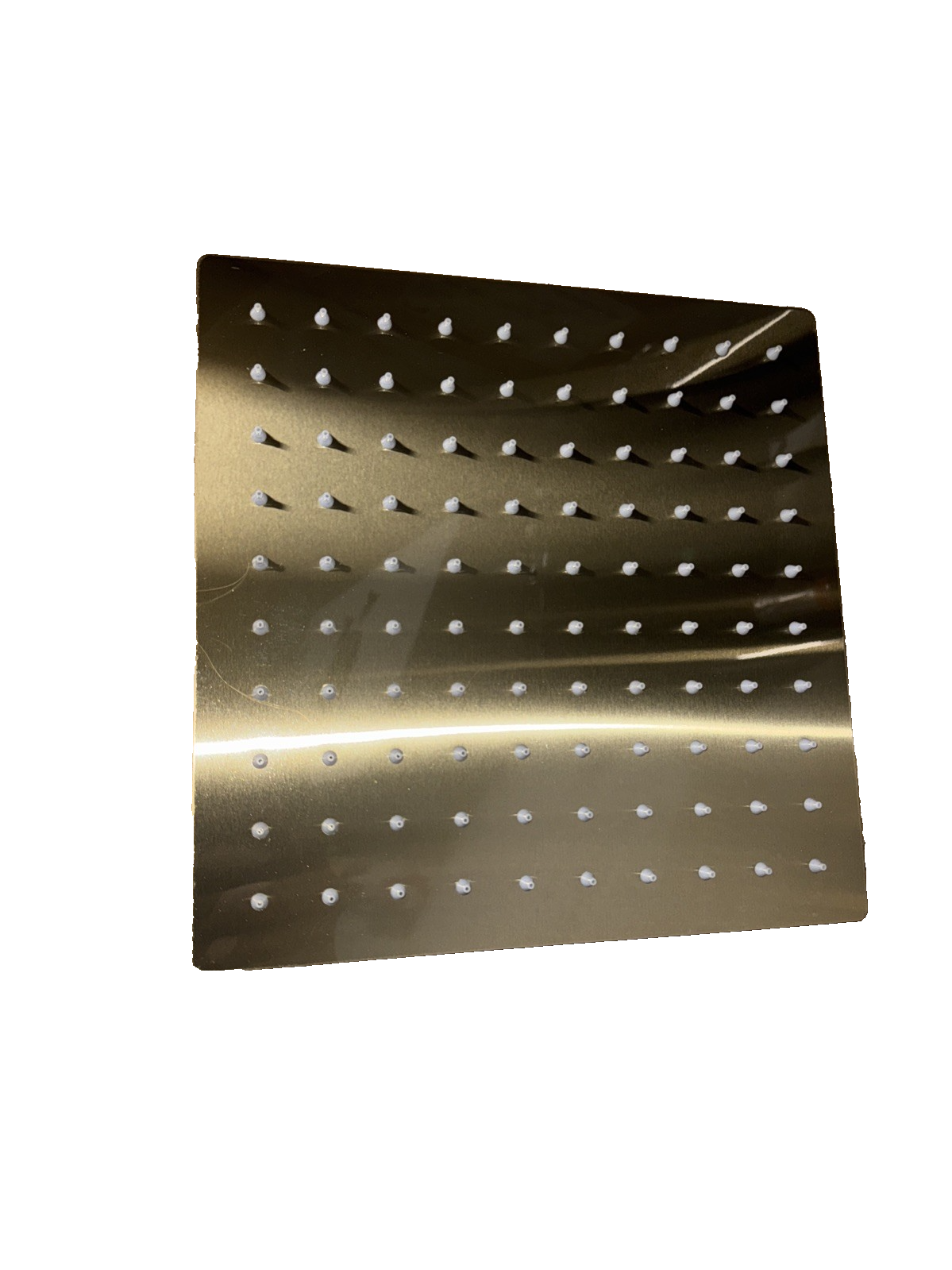 GGStudy 10 Inch Square Stainless Steel Brushed Gold Rain Shower Head