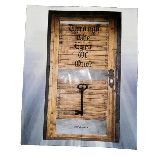Through the Eyes of One, DaveyDooDeals – a wooden door with the words ' we are here ' written on it