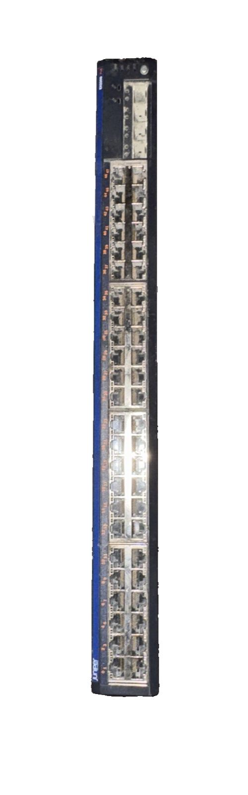 Juniper EX2200-48T-4G Network Switch – a blue and white light with a white background