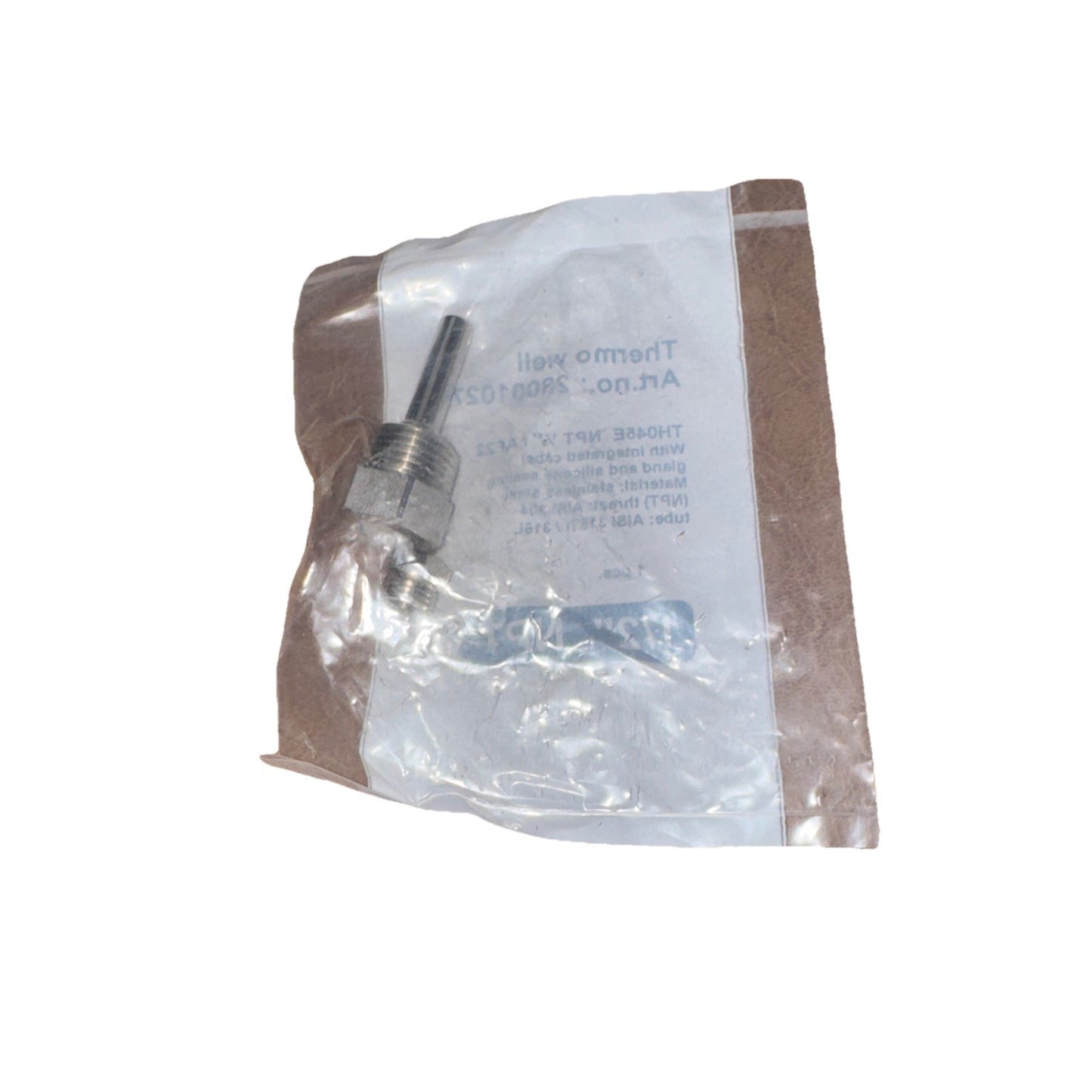 Thermowell, 1/2"NPT Threads Stainless Steel Thermowell for Temperature Sensors