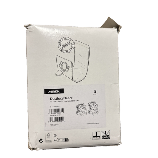 Mirka Dustbag Fleece DE-FDB For Mirka Dust Extractors 1230/1242 5 pack