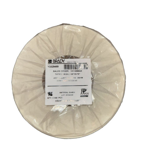 BRADY 1.50X0.75 THERMAL TRANSFER 5000 PCS – a white plastic bowl with a plastic lid