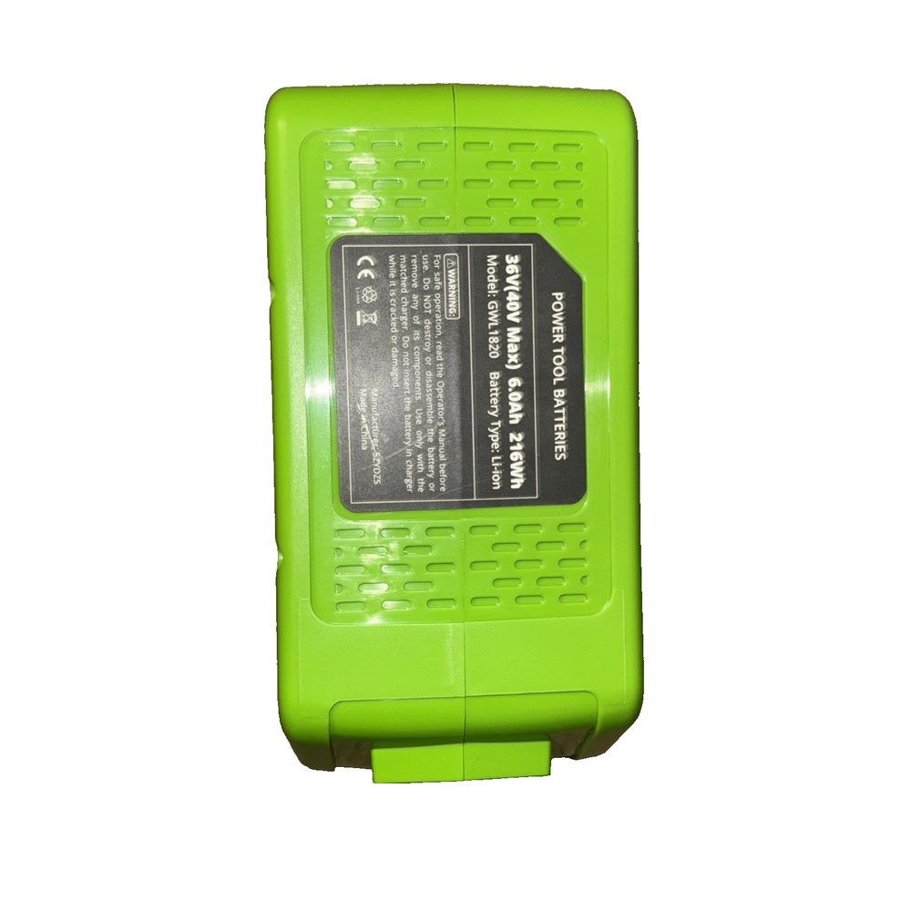 40V Power Tool Battery Pack Replacement Lithium Ion 6.0Ah GWL1820 216Wh, Unbranded – a green battery case for the motorola motorola motorol…