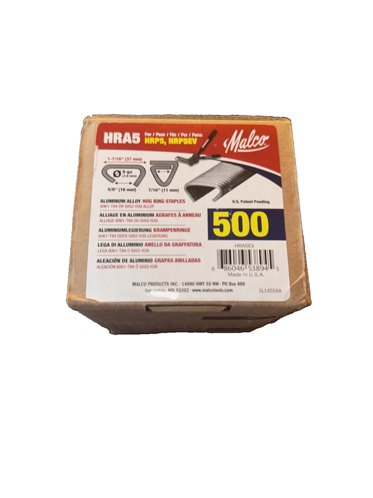 Malco HRA5 EV Hog Ring Clips 500 Pack