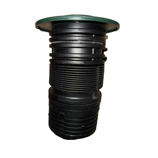 6" Black Plastic Pop-Up Emitter With Flexible Elbow