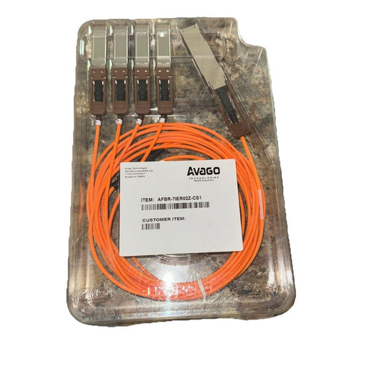 Avago AFBR-7IER10Z-CS1, Cisco – a cable with orange cord cord and a white cord cord
