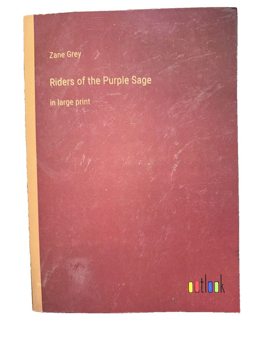 Riders of the Purple Sage: in large print, DaveyDooDeals – a red book with a yellow cover