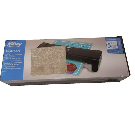 Hilroy HeatSeal 9.5" Thermal Laminator - Black, Compact & Easy to – a box of brown paper with a black handle