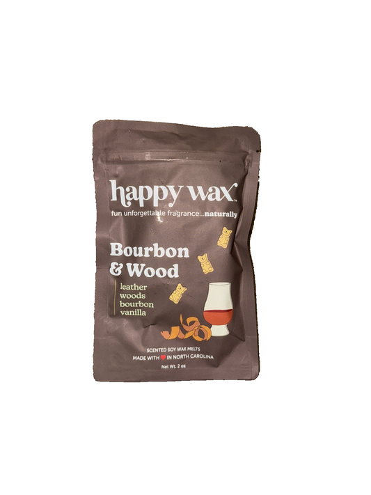 Happy Wax Bourbon & Wood Scented Wax Melts 2 OZ