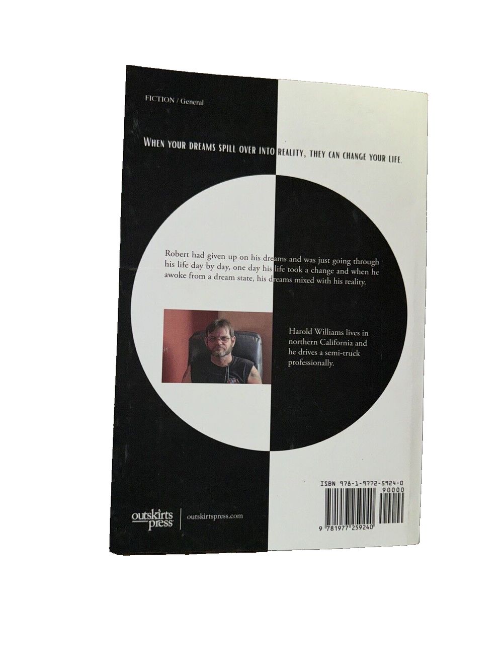 Exactly The Same Just Different By Harold Williams, DaveyDooDeals – the book cover for the book, with a black and white circle