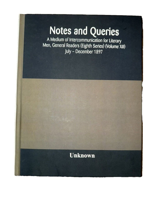 Notes and queries; A Medium of Intercommunication for Literary Men, General Read, DaveyDooDeals – notes and ques a medium - sized introduct…