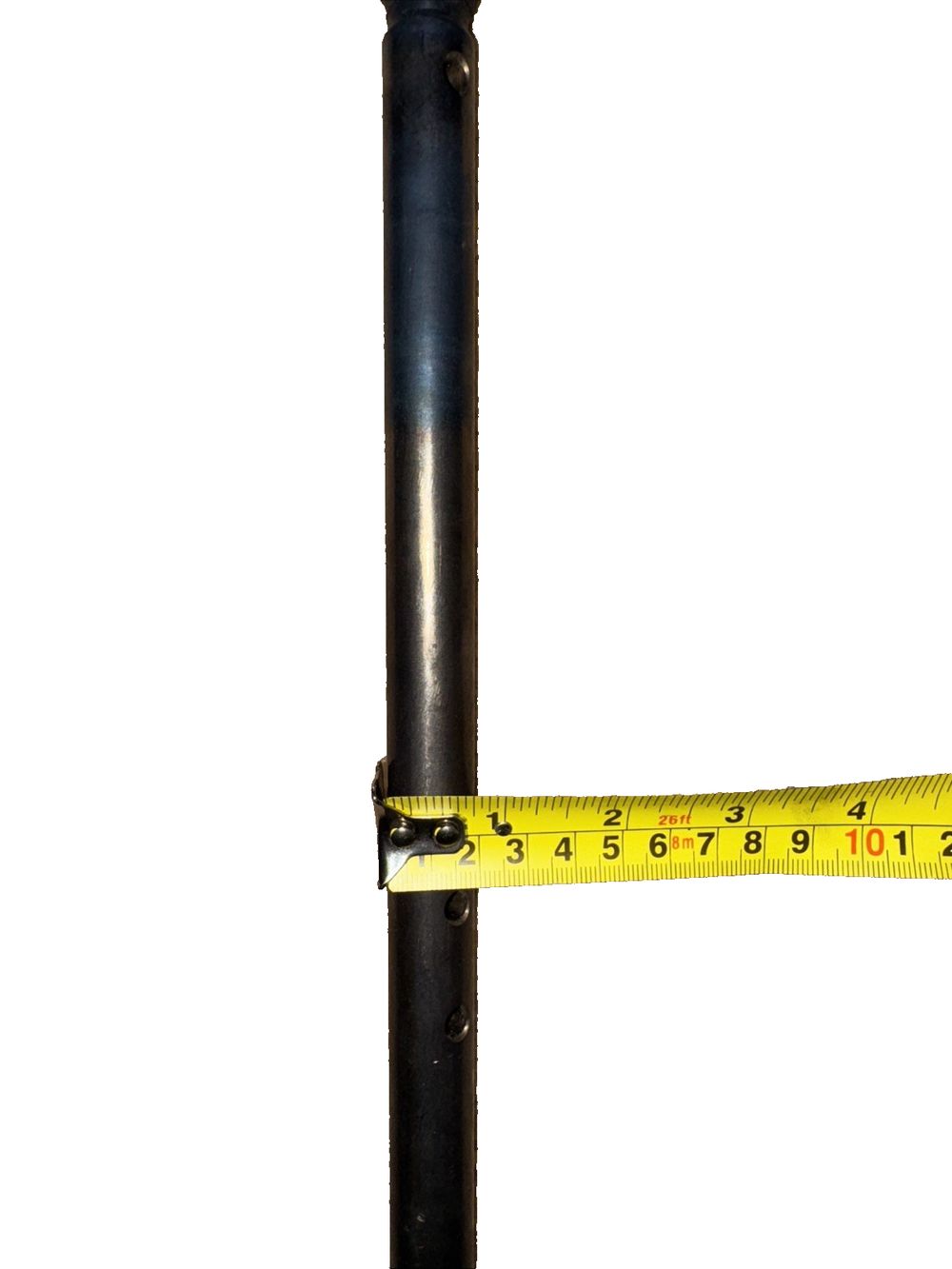 Impeller Shaft Replacement 15" Length 0.75" Width, Unbranded – a measuring tape is on top of a pole