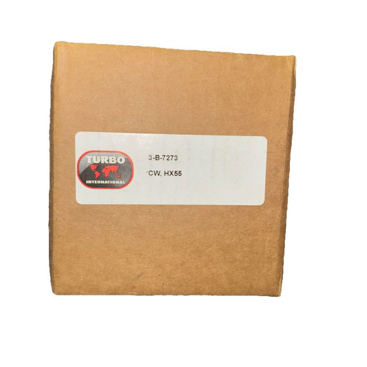 3-B-7273 Compressor Wheel, HX55 Turbo international – a brown cardboard box with a label on it