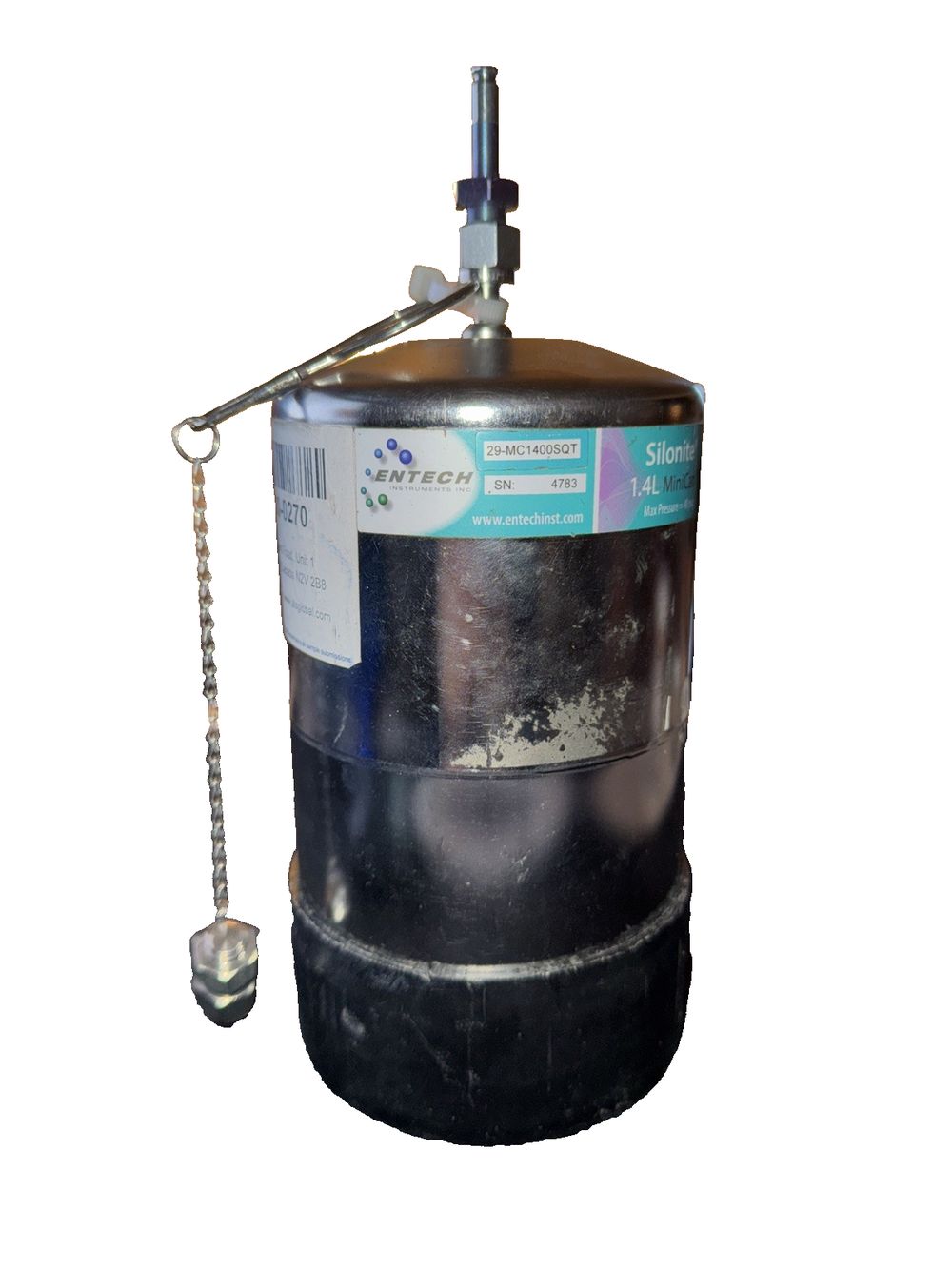 1.4L SC Soil Gas Can w/ MQT Valve (29-MC1400SQT), Unbranded – a large drum with a metal handle and a metal handle