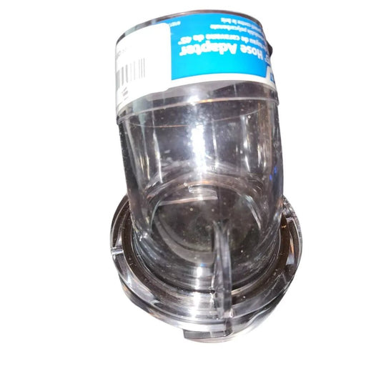 Camco RV C-Do 2 Clear 45° Hose Adapter Sewer Fitting - Durable, Leak-Proof Conne – a close up of a clear plastic cup
