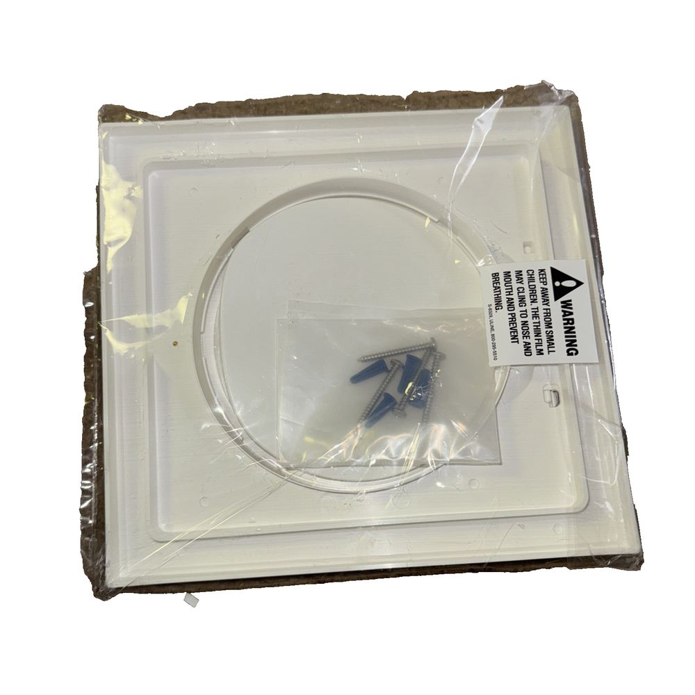 No Pest Vent Installion 9.5"x9" – a white box with a small white object inside