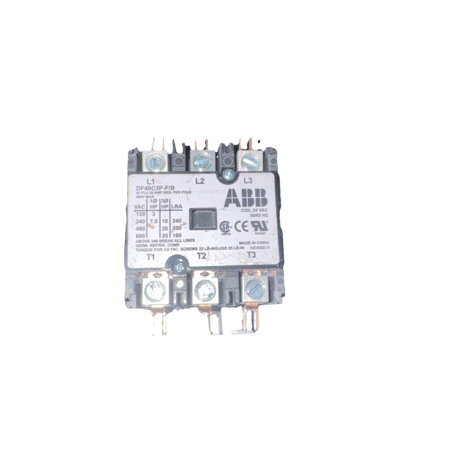 DP40C3P-F - ABB - Definite Purpose Contactors AC