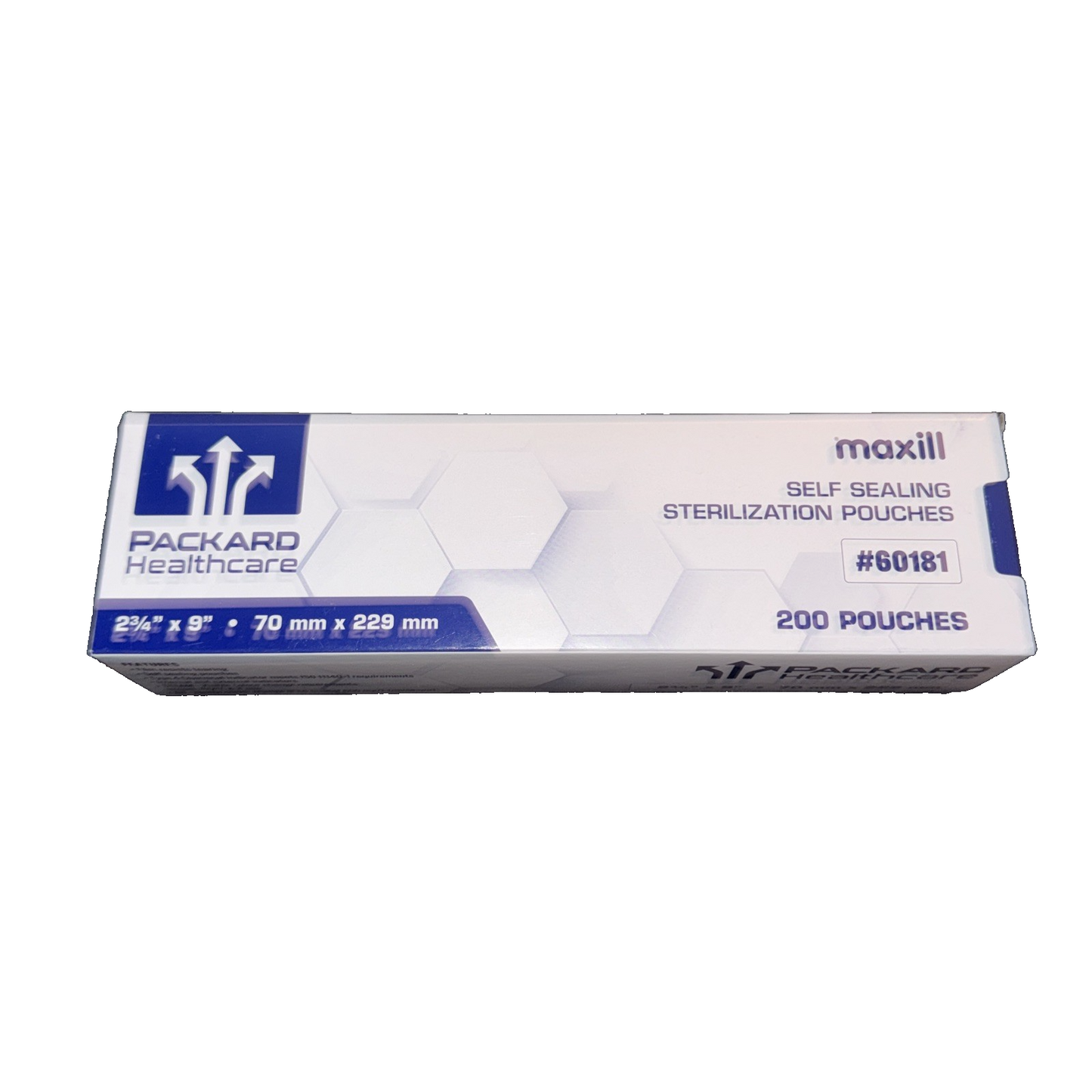 Packard Healthcare Self Sealing Pouches #60181 2 3/4" x 9" 200 Pack