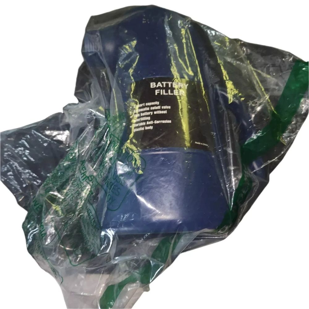 2L Battery Filler for Car Deep Cycle - Liquid Filling Jug Tool for Battery Repai, Unbranded – a blue plastic bag with a green plastic bag