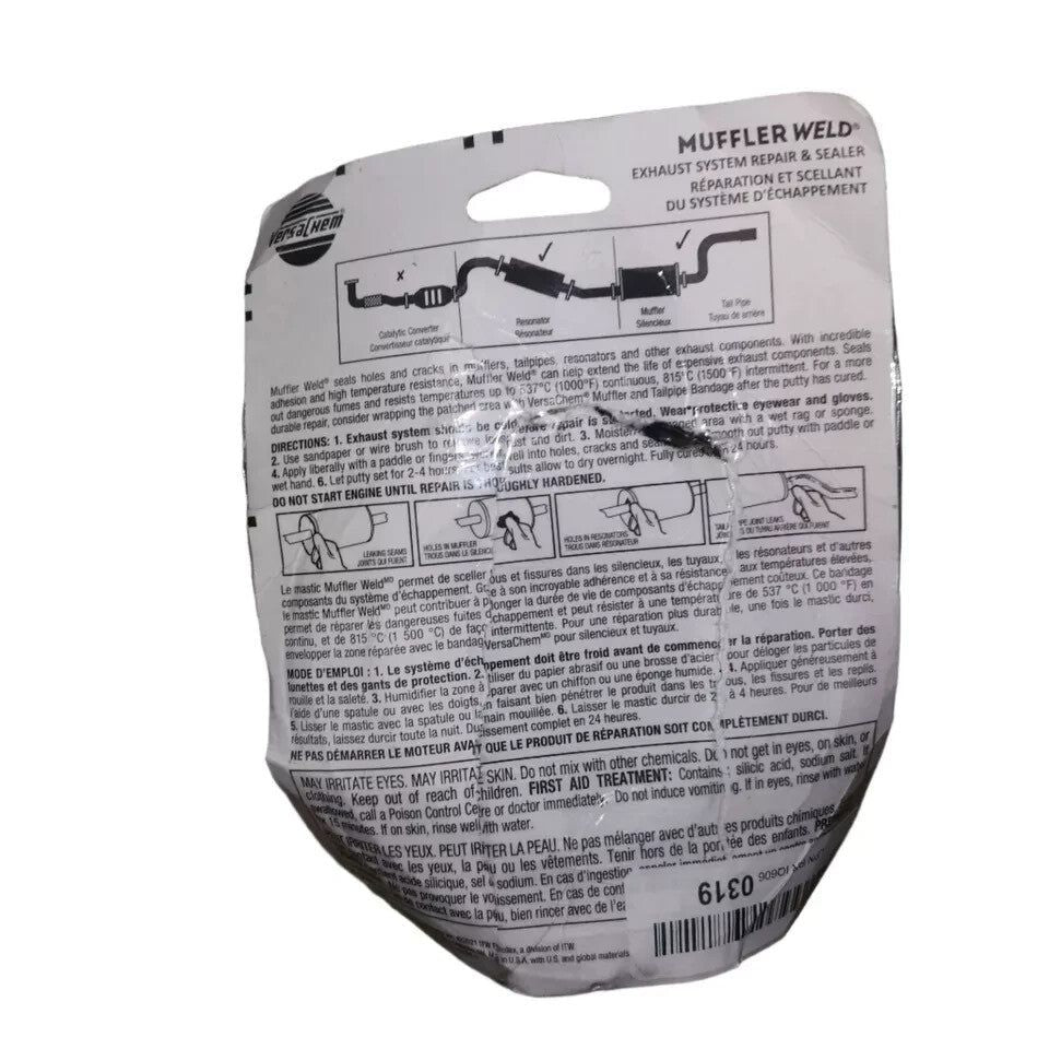 High Quality Permatex VersaChem Muffler Weld Sealer for Automotive Repair - 170g – a white bag with a black label on it
