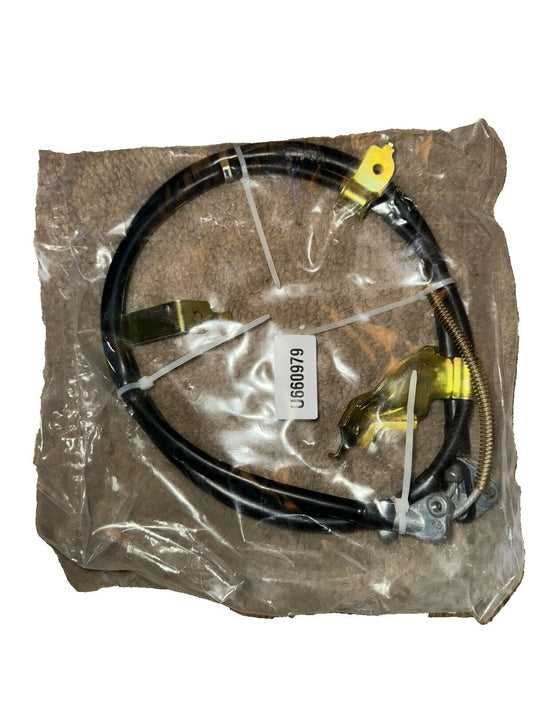 Dorman C660979 Rear Driver Side Parking Brake Cable Compatible with Select Toyot – a black cable with a yellow cord