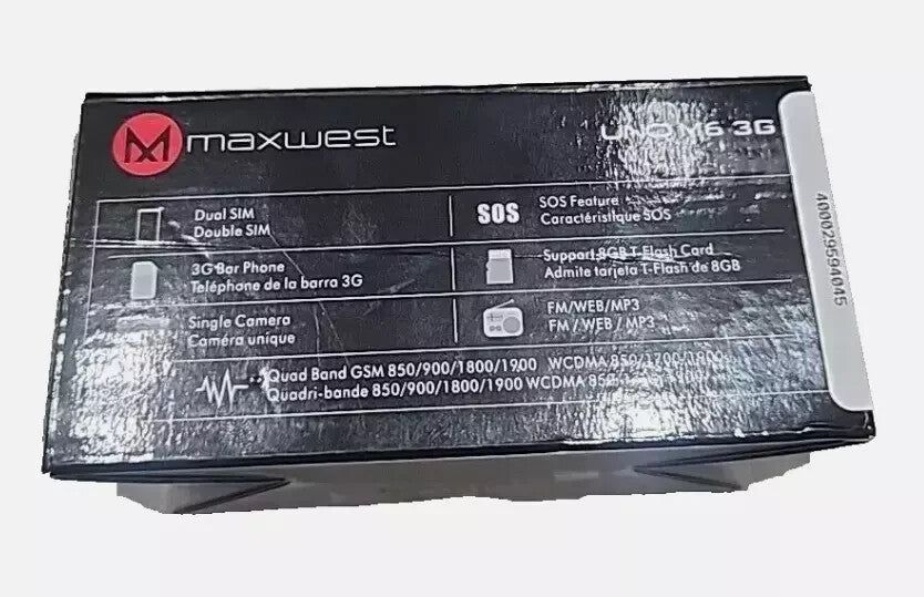 Maxwest Uno M6 3G Unlocked Phone - Used, Excellent Condition, Various Packaging – mxlust mxl - s5s 5 5 5whh / 100h /