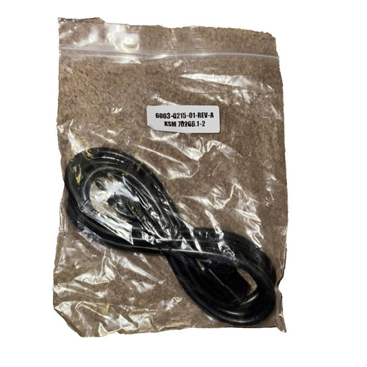 7.5' 3 Prong Power Cable 125V 13A USA-IEC 320 6003-0215-01-REV-A *8, Unbranded – a black cable in a plastic bag