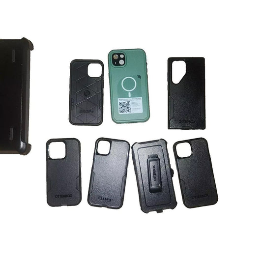 Lot of 8 OtterBox Cases - 7 Phone Cases + 1 Tablet Case - Durable Protection – the case is made from black leather and features a built in…