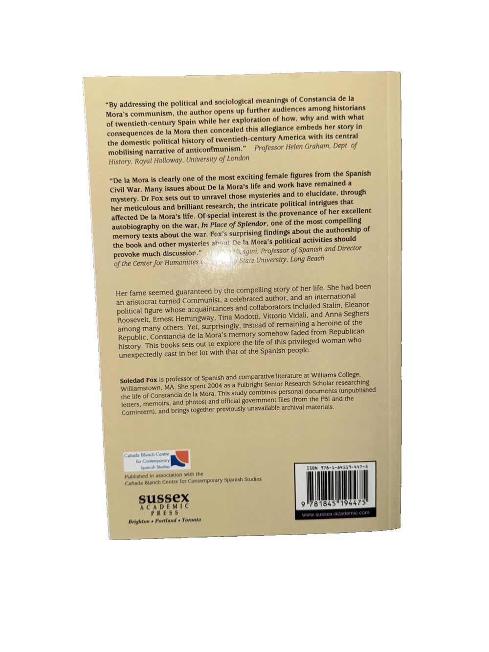 Spanish Woman in Love and War: Constancia del la Mora, DaveyDooDeals – the book cover for the book, the book is a brown paper with a black…