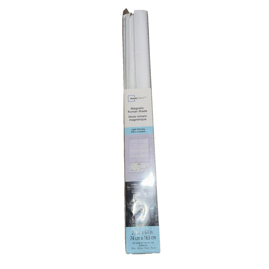 Main Stays Magnetic Roman Shade 29" x 64" Light Filtering - White