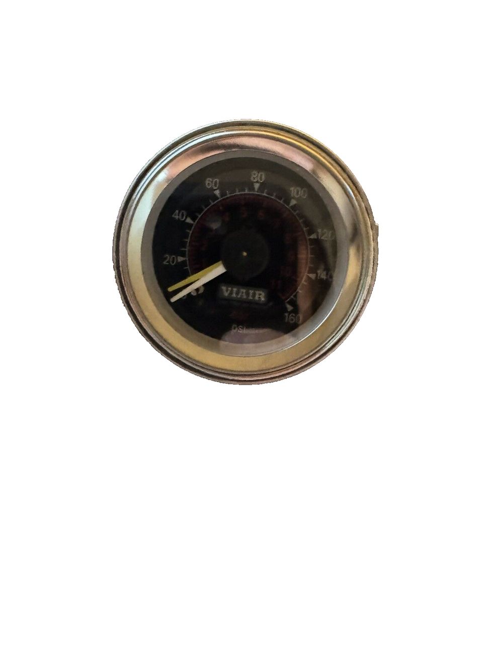 VIAIR 90082 Dual Needle Gauge,Black ,2in. – a gauge with a white background