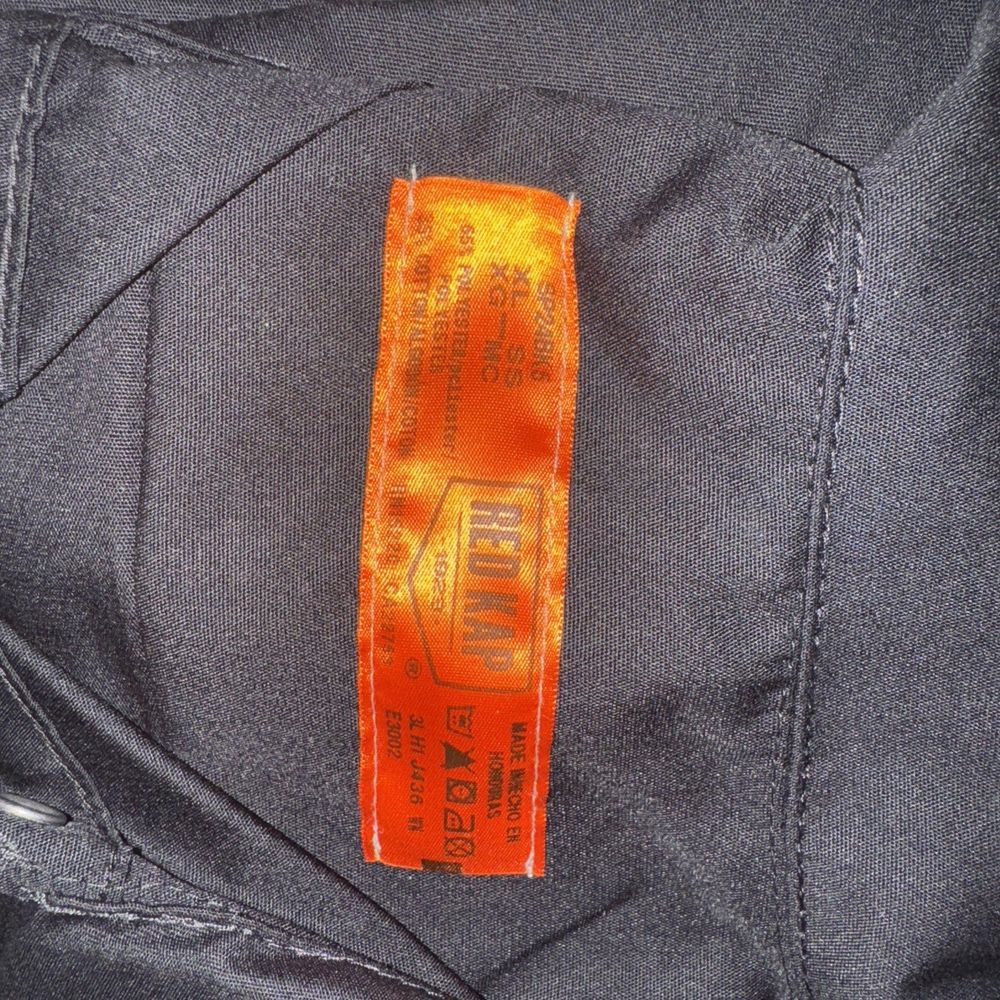 Men's Short Sleeve Industrial Work Shirt XL, Red Kap – a label on a pair of jeans