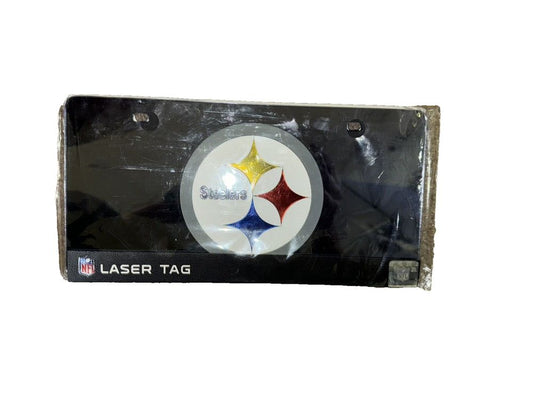 Rico Industries NFL Pittsburgh Steelers - Black Laser Inlaid Metal License Plate, DaveyDooDeals – pittsburgh steelers laser tag