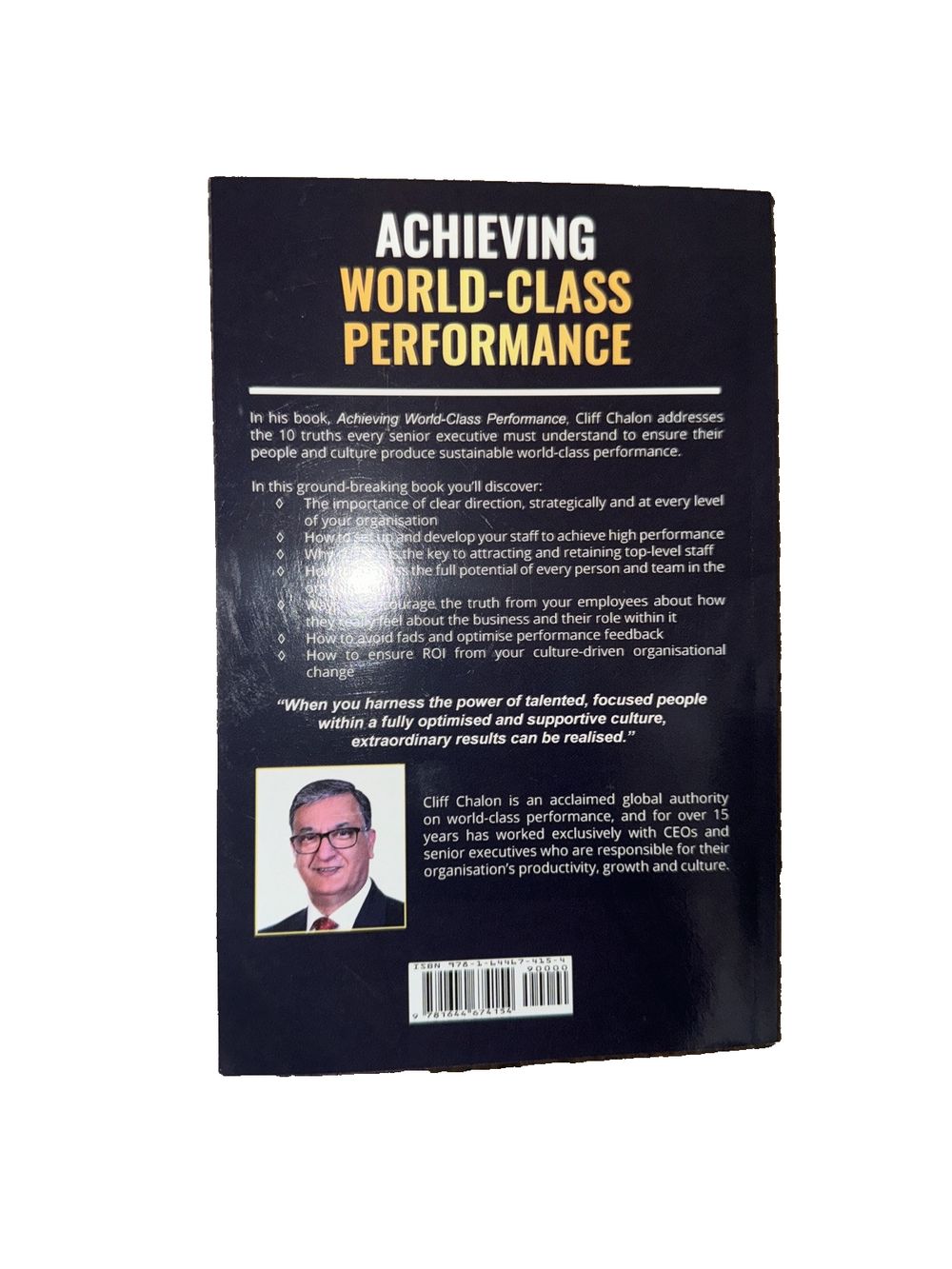Achieving World-Class Performance, DaveyDooDeals – the book cover for achieving performance