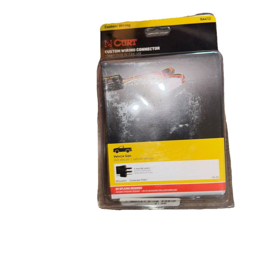 CURT 56412 Vehicle-Side Custom 4-Pin Trailer Wiring Harness – a package of a yellow and black plastic case