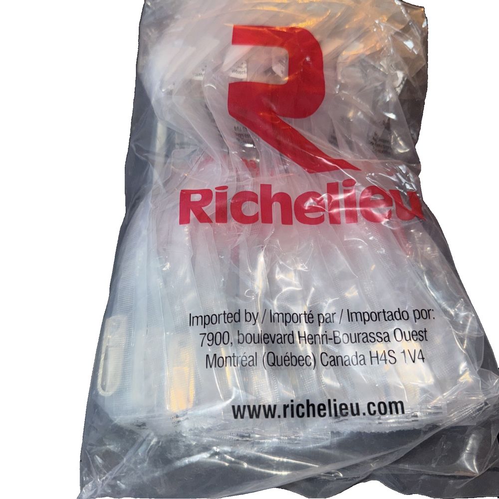 richelieu Modern Metal Pull - 52010 10 Pack – a bag of red and white plastic material
