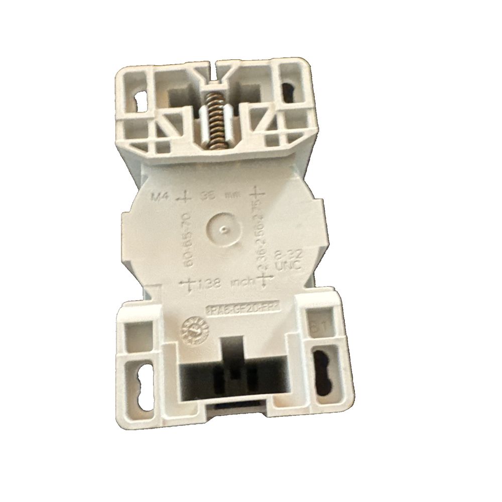 Allen-Bradley 100-E16QJ10 – a white plastic terminal with a screw