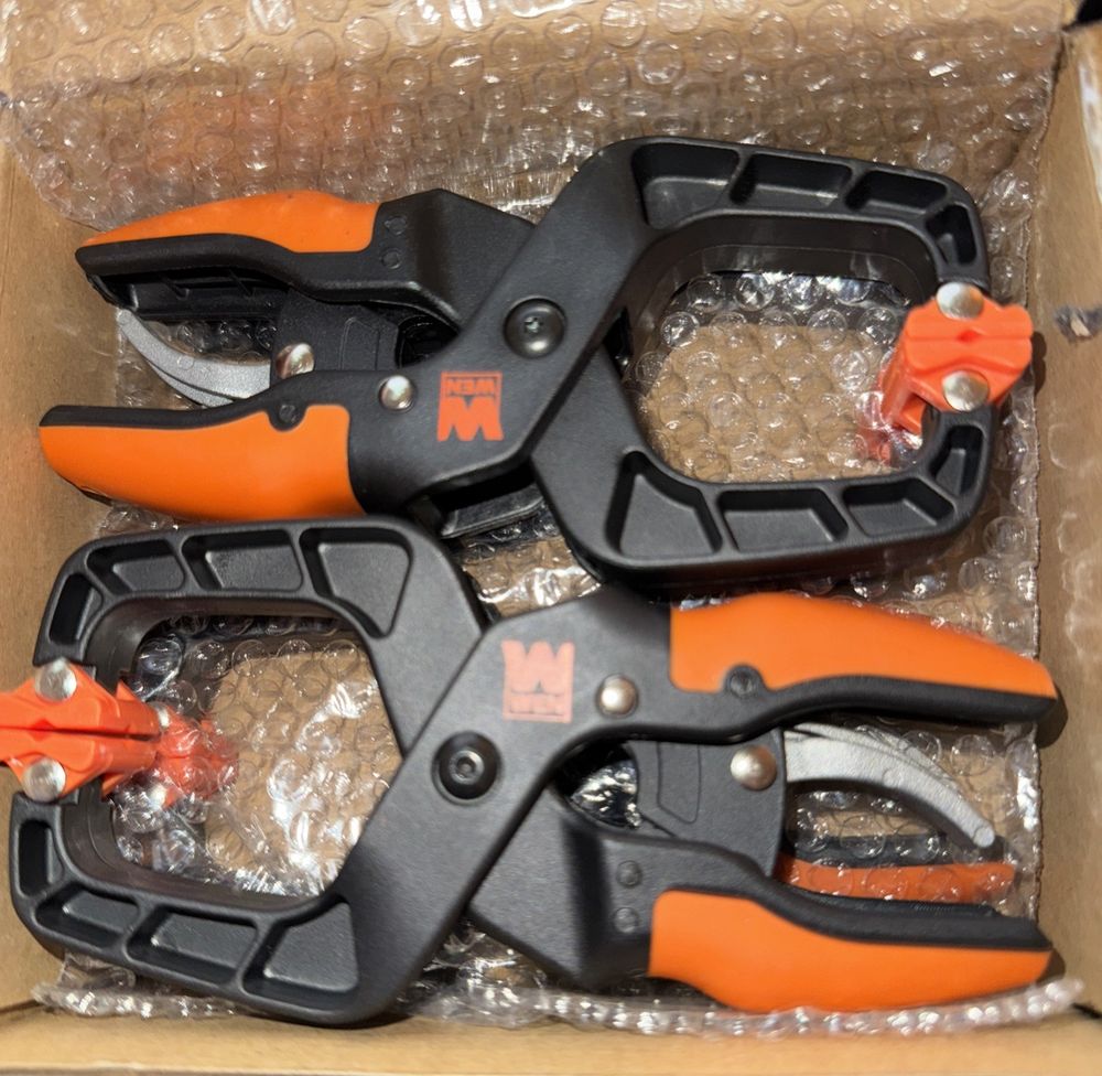 WEN CLH151 Quick-Release Ratcheting Hand Clamps with 1.5-Inch Jaw Opening and 1. – a box of scissors