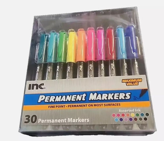 Permanent Marker 30 Pack Multi-Color - Vibrant Assorted Markers Set, INC – permanent markers permanent markers permanent markers permanent…