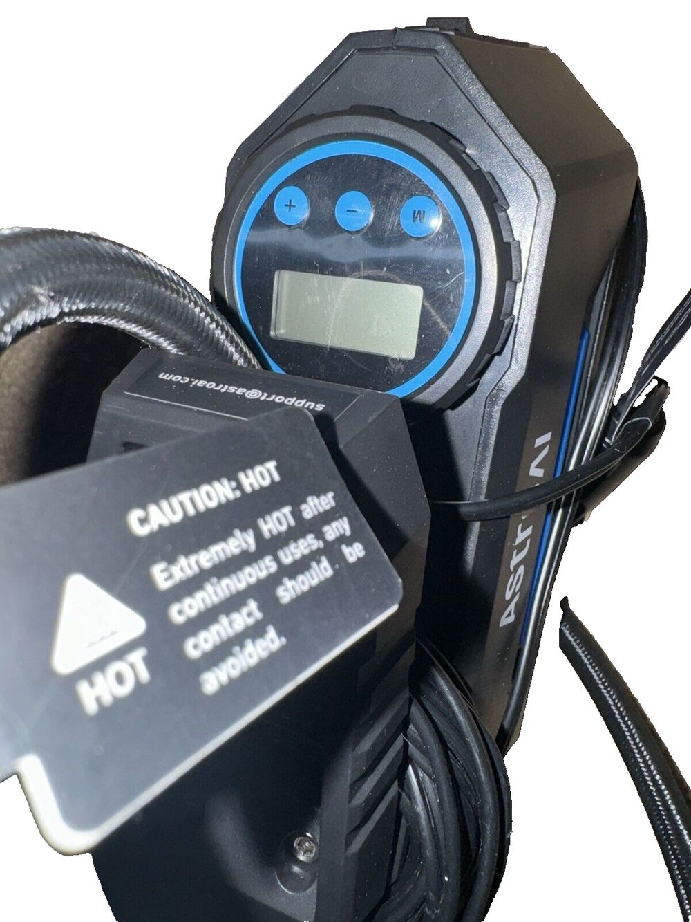 AstroAI Tire Inflator Portable Air Compressor Air Pump for Car Tires - Car Acce – a close up of a car charger