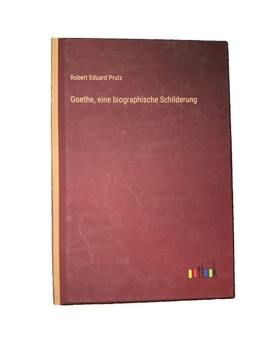 Goethe, eine biographische Schilderung, DaveyDooDeals – a book with a red cover and a yellow border
